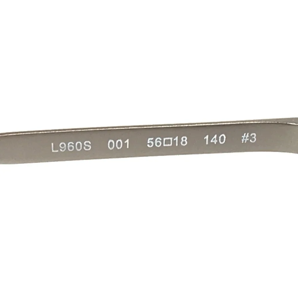 Lacoste Eyeglasses Frames L960S 001 Black Silver Square Full Rim 56-18-140
